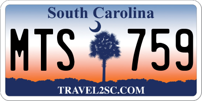 SC license plate MTS759