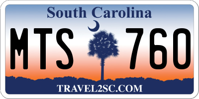 SC license plate MTS760