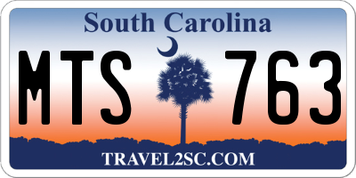 SC license plate MTS763