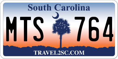 SC license plate MTS764