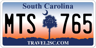 SC license plate MTS765