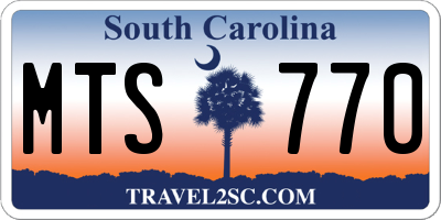 SC license plate MTS770