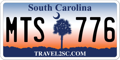 SC license plate MTS776
