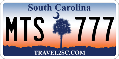 SC license plate MTS777