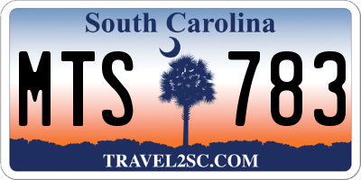 SC license plate MTS783