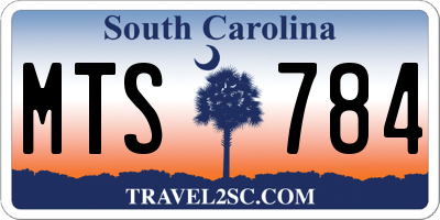 SC license plate MTS784