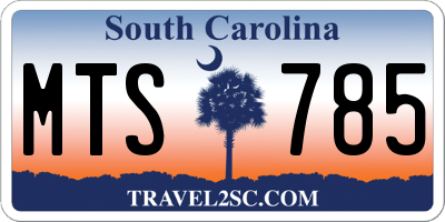 SC license plate MTS785