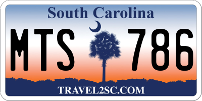 SC license plate MTS786
