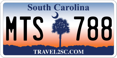 SC license plate MTS788