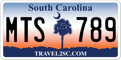 SC license plate MTS789