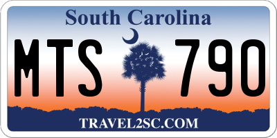 SC license plate MTS790