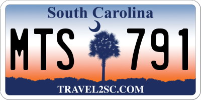 SC license plate MTS791