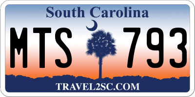 SC license plate MTS793