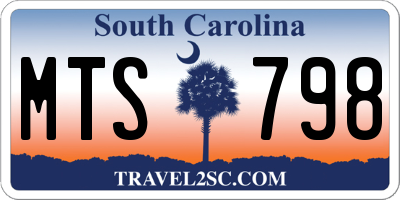 SC license plate MTS798