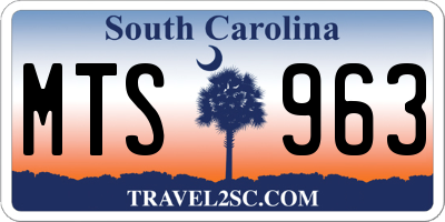 SC license plate MTS963