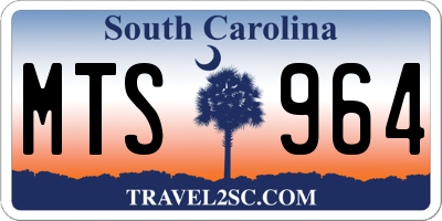 SC license plate MTS964