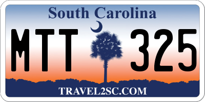 SC license plate MTT325