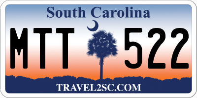 SC license plate MTT522