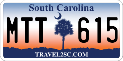 SC license plate MTT615
