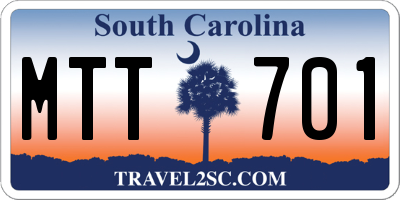 SC license plate MTT701