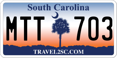 SC license plate MTT703