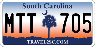 SC license plate MTT705