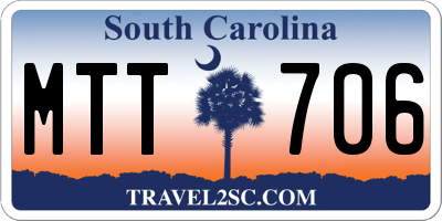 SC license plate MTT706