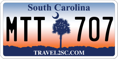 SC license plate MTT707