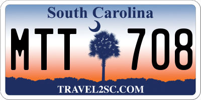 SC license plate MTT708