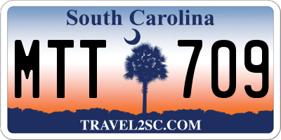 SC license plate MTT709