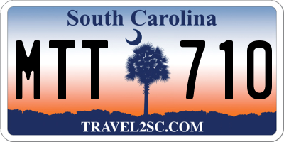 SC license plate MTT710