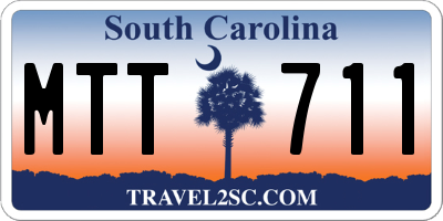 SC license plate MTT711