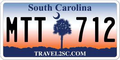 SC license plate MTT712
