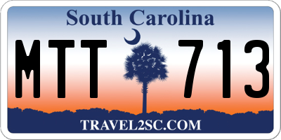 SC license plate MTT713