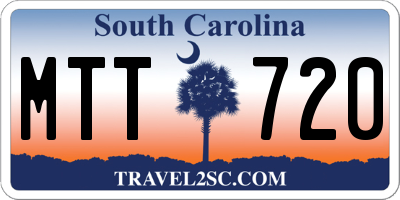 SC license plate MTT720