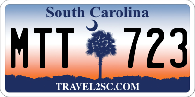 SC license plate MTT723