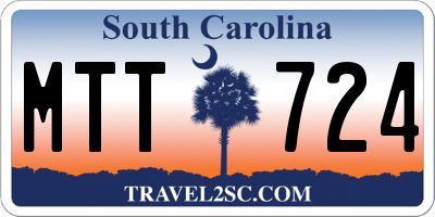 SC license plate MTT724