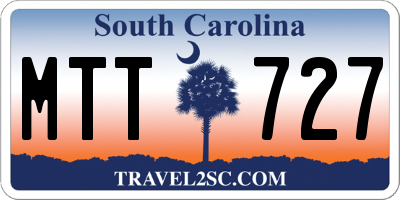 SC license plate MTT727