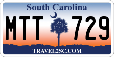 SC license plate MTT729