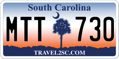 SC license plate MTT730