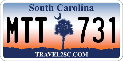 SC license plate MTT731