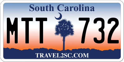 SC license plate MTT732
