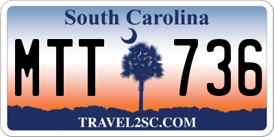 SC license plate MTT736