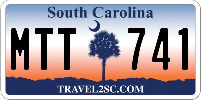SC license plate MTT741