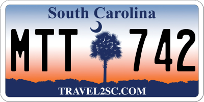 SC license plate MTT742