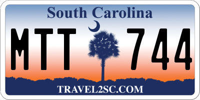 SC license plate MTT744