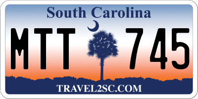 SC license plate MTT745