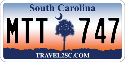 SC license plate MTT747