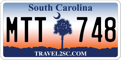 SC license plate MTT748