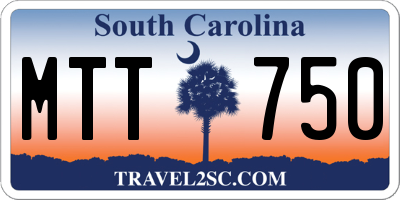 SC license plate MTT750
